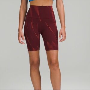Lululemon Wunder Train High Rise Short 8” - Sun Bleached Wash Red Merlot Size 2